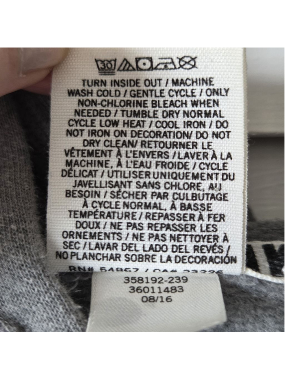 Women's PINK Victoria's Secret Gray & White Hoodie, Size L - Picture 4 of 14